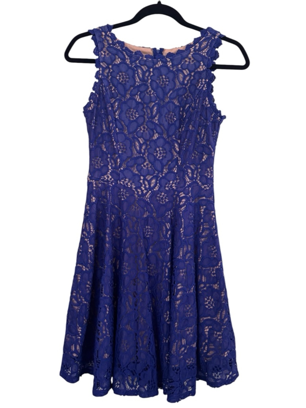 City Studio Cobalt Blue Lace Fit and Flare Dress Size 3